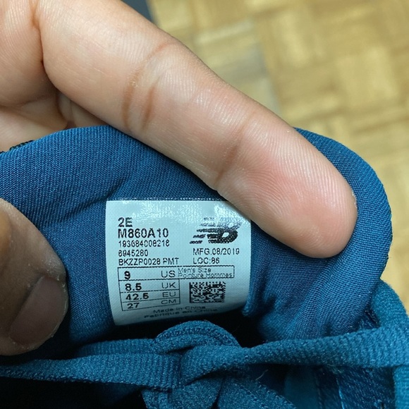 New Balance 860 V10 Running Sneakers Blue Green Volt - Picture 16 of 16